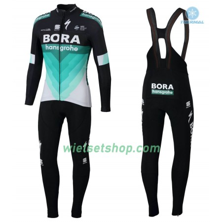 Fietskleding (Fietsshirt Lange Mouw + Lange Koersbroek) 2018 Bora-Hansgrohe N001 Winter Thermal Fleece